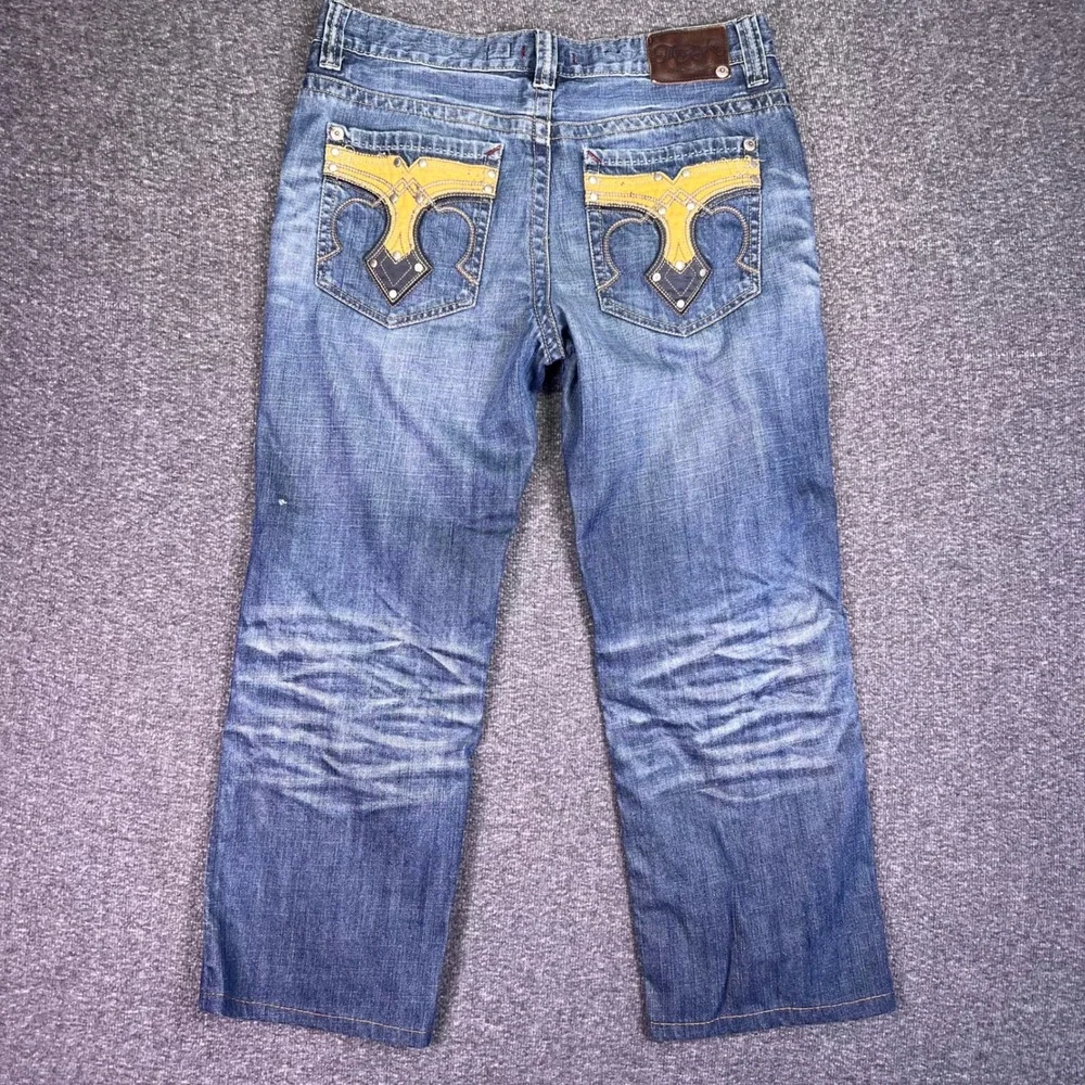 Marc Ecko Jeans Mens 33 Standard Y2K Streetwear Embroidered Hip Hop Baggy Grunge